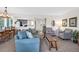 Spacious living area connecting to a dining area with a modern kitchen and comfortable seating arrangement at 1806 Long Bend Dr, Seabrook Island, SC 29455