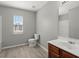 Neutral bathroom features a vanity and shower/tub combo at 206 Woodbrook Way, Moncks Corner, SC 29461