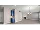 Spacious living room featuring a fireplace and blue kitchen cabinets at 206 Woodbrook Way, Moncks Corner, SC 29461