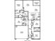Detailed floor plan of single-story home layout, including bedroom, bathroom, living, and garage dimensions at 2279 Macallan Blvd, Ravenel, SC 29470
