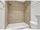 Bathroom with tiled shower and tub combination with coordinated fixtures at 268 Alexandra Dr # 9, Mount Pleasant, SC 29464