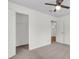 Spacious bedroom featuring a ceiling fan, carpeted floors, and ample closet space for comfortable living at 268 Alexandra Dr # 9, Mount Pleasant, SC 29464