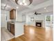 Open-concept living space with kitchen, dining, and fireplace perfect for entertaining at 268 Alexandra Dr # 9, Mount Pleasant, SC 29464