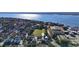 An aerial view of the property and surrounding neighborhood, highlighting its proximity to the water and green spaces at 301 Broad St # 1, Charleston, SC 29401