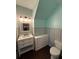 The modern bathroom features a new vanity and updated fixtures at 3059 Adventure Way, Ladson, SC 29456