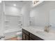 Bathroom features modern fixtures, cabinets, countertop, and a shower/tub combo at 339 Trailmore Ln, Summerville, SC 29486