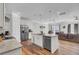 Modern kitchen with stainless steel appliances and open floor plan at 409 Klein St, Walterboro, SC 29488