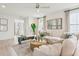 Well-lit living room with a comfortable seating area and a view into the entryway at 421 Grove End Rd, Moncks Corner, SC 29461