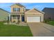 Inviting two-story home featuring a well-maintained lawn and a convenient two-car garage at 607 Silver Spruce St, Summerville, SC 29486