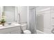 Bathroom with large sink and mirror, and a combined tub and shower at 6226 Gritman Dr, Hollywood, SC 29470