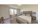 Bright, spacious bedroom with neutral tones, two windows, and stylish furnishings at 717 Pisces Ln, Summerville, SC 29486
