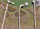 Aerial view of private docks, marsh, and waterway at 741 Creekside Dr, Mount Pleasant, SC 29464