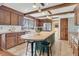 Kitchen with stainless steel appliances, wood cabinets, wood countertops and green kitchen island at 741 Creekside Dr, Mount Pleasant, SC 29464