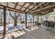Outdoor patio with seating area and beautiful views of the marsh at 741 Creekside Dr, Mount Pleasant, SC 29464