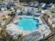 Aerial view of the community pool, and well-manicured common areas at 103 Cotesworth Ct, Summerville, SC 29486
