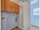 Functional laundry area with cabinet storage and in-wall connections at 108 Chemistry Cir, Ladson, SC 29456