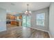 Dining area with an open floor plan next to an updated kitchen with stainless appliances at 108 Chemistry Cir, Ladson, SC 29456