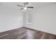 Bedroom showing hardwood floors, a ceiling fan, and a window at 1146 Rivercrest Dr, Charleston, SC 29412