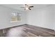 Bedroom with modern flooring, ceiling fan, and bright white walls at 1146 Rivercrest Dr, Charleston, SC 29412