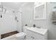 Bathroom featuring a tiled shower and a modern vanity sink at 1174 Fort Johnson Rd, James Island, SC 29412