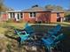 Inviting backyard with a brick fire pit area and comfortable Adirondack chairs at 1236 Fort Dr, Hanahan, SC 29410