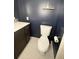 Bathroom featuring dark blue walls and a white toilet at 1236 Fort Dr, Hanahan, SC 29410