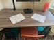 Desk setup with natural light and unique turquoise storage bins underneath at 1236 Fort Dr, Hanahan, SC 29410