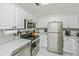 Modern kitchen featuring stainless steel appliances, white cabinets, and subway tile backsplash at 1325 Telfair Way, Charleston, SC 29412