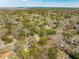 Overhead shot of a community featuring homes nestled among mature trees, showcasing a serene environment with glimpses of water at 1515 Devons St, Charleston, SC 29412