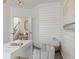 Bright and modern office space with shiplap walls, a stylish light fixture, and neutral-toned decor at 1827 Nola Run, Summerville, SC 29485