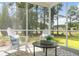 Relaxing screened-in porch with outdoor seating and lush green views at 1827 Nola Run, Summerville, SC 29485