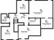 Second floor plan showcasing bedrooms, bathrooms, laundry area, and fitness room at 184 Charlesfort Way, Moncks Corner, SC 29461