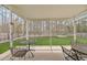Covered patio with outdoor seating overlooking a large, well-maintained backyard at 184 Charlesfort Way, Moncks Corner, SC 29461