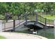 Charming pond with a bridge, ducks swimming, and birds perched, creating a peaceful outdoor scene at 223 Grove St, Charleston, SC 29403