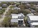 Scenic aerial view of a beautiful neighborhood showcasing the house with its modern design, pool, and proximity to the beach at 2607 Cameron Blvd, Isle of Palms, SC 29451