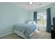 Cozy bedroom featuring a comfortable bed, soft carpeting, and a serene view overlooking the water at 3438 Farmers Market Dr, Charleston, SC 29414