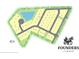 A detailed community map of Founders Corner, showing lot placements, street names, and proximity to neighborhood amenities at 347 Dickerson Ln, Lincolnville, SC 29485