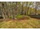 Landscaped backyard with mature trees, shrubs, and lawn at 406 Mendenhall St, Summerville, SC 29483