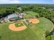 Aerial view featuring a baseball field, sports facilities and green space at 455 Minim St, Charleston, SC 29414