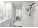 Bathroom featuring a modern shower and vanity, providing a spa-like experience at 455 Minim St, Charleston, SC 29414