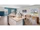 Well-appointed kitchen island open to the living and dining area, perfect for entertaining at 455 Minim St, Charleston, SC 29414
