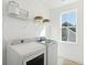 Functional laundry room with modern washer and dryer, ample counter space, and storage at 790 Clay Field Trl, Summerville, SC 29485