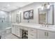 Elegant bathroom features a double vanity, modern fixtures, and a luxurious glass-enclosed shower at 101 Plantation Dr, Summerville, SC 29485