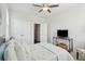 Bright bedroom featuring a ceiling fan, closet, and TV on a wooden console table at 109 Airy Dr, Summerville, SC 29486
