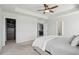 Bright main bedroom boasts a ceiling fan, closet, and ensuite bathroom for a comfortable, private retreat at 109 Airy Dr, Summerville, SC 29486