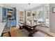 Dining area with natural light, window seating, and a custom bar area at 1149 Lands End Dr, Hanahan, SC 29410