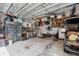 Spacious garage features ample storage and a golf cart at 1149 Lands End Dr, Hanahan, SC 29410