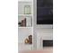 Bright built-ins surround the fireplace and tv in this living room at 1149 Lands End Dr, Hanahan, SC 29410