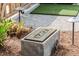 A modern water feature enhances the outdoor space with its elegant design and soothing ambiance at 1149 Lands End Dr, Hanahan, SC 29410