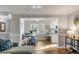 View of dining room and kitchen showing light gray walls and white trim throughout at 1200 Island View Dr, Mount Pleasant, SC 29464